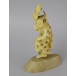 Ivory Netsuke in the shape of Man with a mask 6.5cm tall