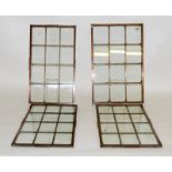 Four copper window frames from The Dorchester, London 1920. 44 x 26cm each