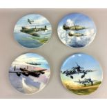 4 Coalport plates depicting planes