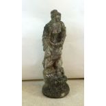Garden Figure of a Lady signed to the base. 90cm tall