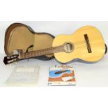 6 string classical guitar in case