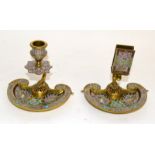Cloisonne Match Holder and candle holder