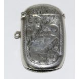 Silver hallmarked vesta case