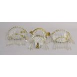 Three Crystal Drop Wall Light Fitting Sconces