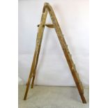 Vintage wooden step ladder. 2m