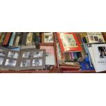 Mixed collection of books and black & white photograph albums