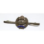 A WW1 silver & enamel Tank Corps sweetheart brooch made by Lambournes of Birmingham