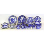 Mixed box of Blue & White Willow pattern china