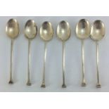 6 Silver teaspoons Spoons. Hallmarked Sheffield 1921 by J T & co. Length 10.5g. Total Weight 70g