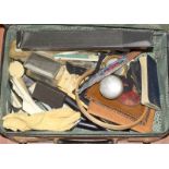 Suitcase of miscellaneous curiose