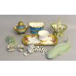 Mixed quantity of china collectables to include Minton, Dresden and Royal Albert