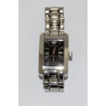 a ladies steel cased watch by emporio armani