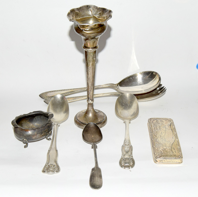 Collection of silver and silver plated flatware - Image 4 of 5