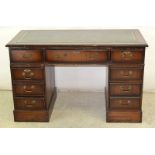 Mahogany Pedestal desk. 80 x 120 x 60cm