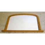 Pine over mantle mirror 73 x 100cm