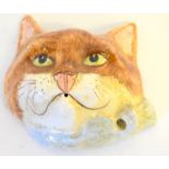 A Ceramic Babbacombe Devon Cat Faced String Holder