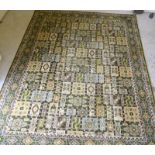 Turkish room size rug with square pattern 360 x 275cm