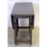 Oak gate leg table. 78 x 135 x 105cm