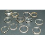 Qty Silver fashion rings