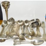 Collection of silver and silver plated flatware