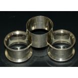 3 silver napkin rings