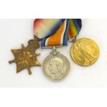 A WW1 Medal trio named to 03590 Private A.W. Silsbury of the Army Service Corps