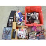 Box of miscellaneous radio controlled and modelling items for spare & repairs to include servos
