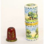 A Stanhope & two collectable thimbles