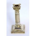 A Continental Silver Corinthian Column Candlestick