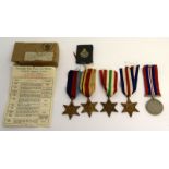 A WW2 Royal Air Force medal group of five including the France & Germany Star the Africa Star and