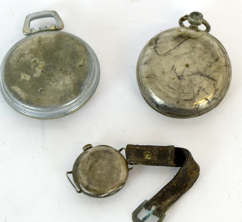 Two Silver Pocket Watches And Another, Two Silver Topped Dressing Table Bottles - Image 3 of 5