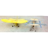 Pair electric R/C custom built model aero planes