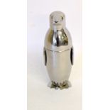 A Novelty Cocktail Shaker In The Form Of A Penguin
