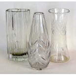 Tapiowirfka Crystal glass vase and two others