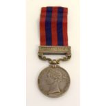 An India General Service Medal with Burma 1885-87 clasp named to 701 Private C. Smith. 2nd Battalion