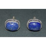 Silver 925 Lapis Lazuli cufflinks