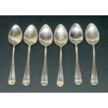 6 silver rat tailed coffee spoons