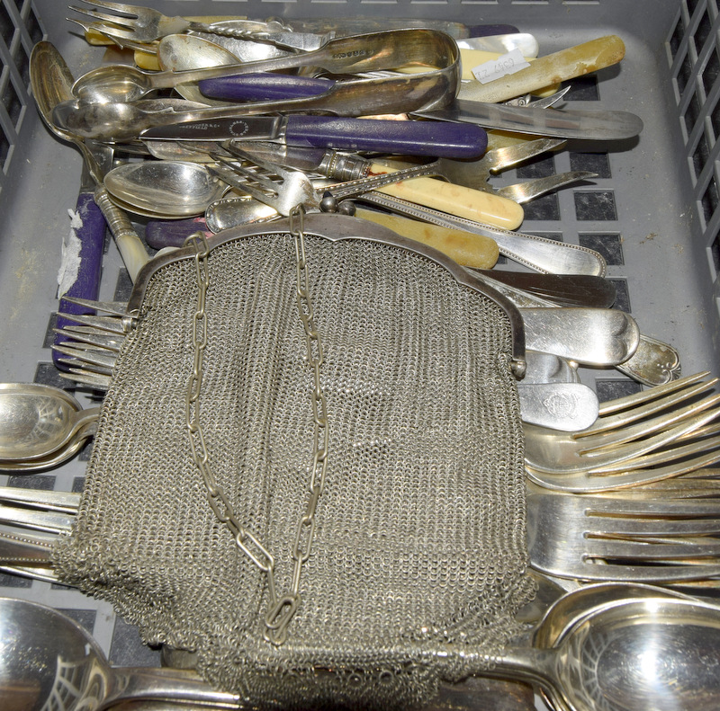 Collection of silver and silver plated flatware - Image 5 of 5