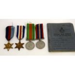 A WW2 Royal Air Force medal group of four including the France & Germany Star with his Service &