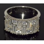 Ladies Silver Fashion ring size Q