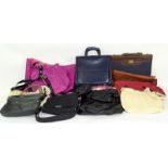 Quantity of vintage and modern handbags and travel bags