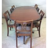 Three leaf D End Dining table a 7 drop in chairs