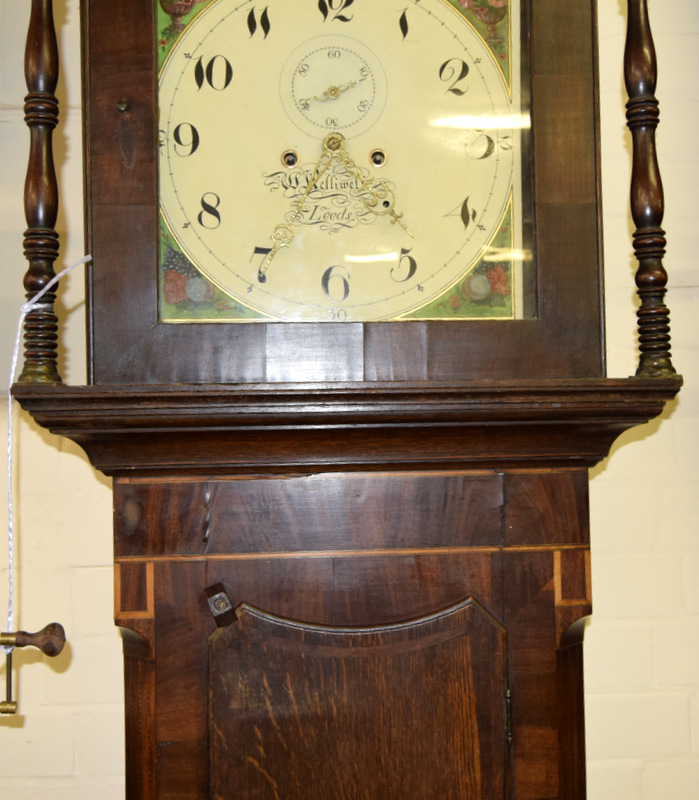 8 Day enamel faced grandfather clock - Image 5 of 10