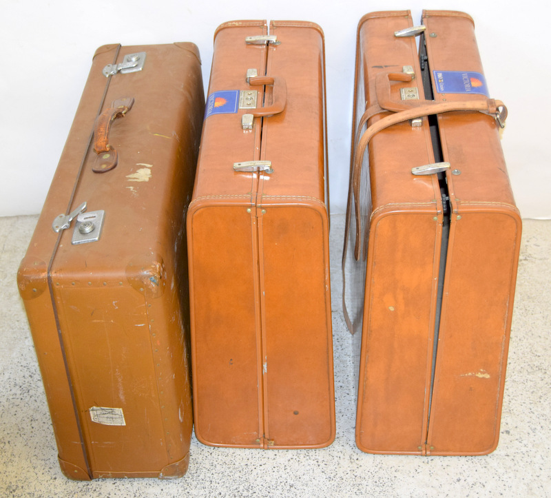 3 Vintage suitcases. Royal traveller and Globetrotter - Image 4 of 4