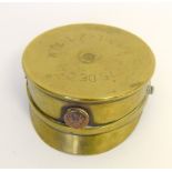 A WW1 trench art ashtray in the form of an American Army officers cap 8.5cms diameter