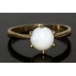 9ct gold ladies Opal ring size O