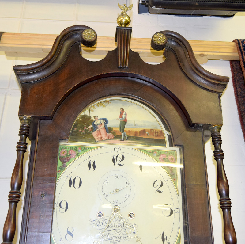 8 Day enamel faced grandfather clock - Image 6 of 10