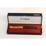 A 10Ct Rose Gold Parker Pen Case With 14Ct Gold Knob In Original Box