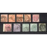 GB Queen Victoria Collection of 10 x early Stamps different values to One Shilling nice selection