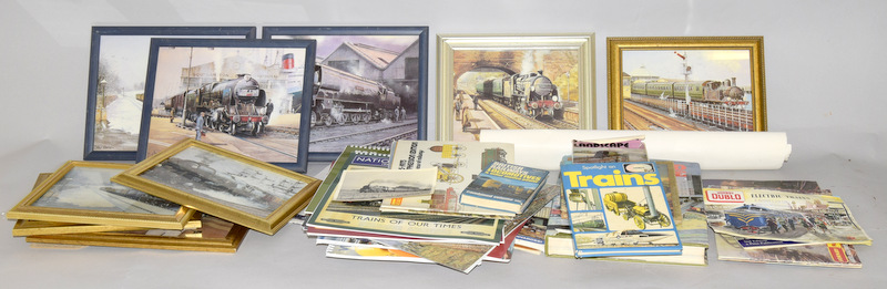 Two boxes of railway & train ephemera, magazines and memorabilia